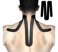 10 nastri kinesiotapes pretagliati per spalle e schiena, senza shere, delicato sulla pelle con un comfort perfetto, impermeabile ed elastico, nero