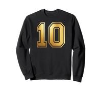 10 Numero Dieci Sport di Squadra Grafica Varsity Matching Felpa