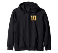 10 Numero Dieci Sport di Squadra Grafica Varsity Matching Felpa con Cappuccio