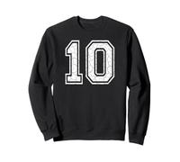 10 Numero Dieci Sport di Squadra Grunge Varsity Matching Felpa