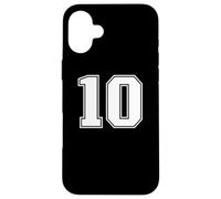 10 Numero Dieci Team Sports Graphic Design Varsity Matching Custodia per iPhone 16 Plus