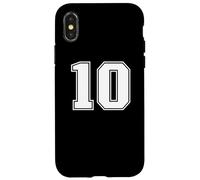 10 Numero Dieci Team Sports Graphic Design Varsity Matching Custodia per iPhone X/XS