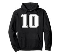 10 Numero Dieci Team Sports Graphic Design Varsity Matching Felpa con Cappuccio