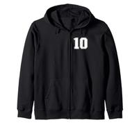 10 Numero Dieci Team Sports Graphic Design Varsity Matching Felpa con Cappuccio