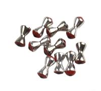 10 occhi 3D in plastica con manubri per la costruzione di mosche da utilizzare in Streamer ninfa mosche secche per applicazioni d'acqua dolce (L rosso)