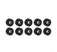 10 occhielli e guarnizioni M6 in gomma per copertura laterale moto, colore nero, 18,5 x 9 mm, montaggio rapido, compatibili con vari modelli