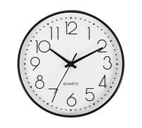 10" Orologio Parete,Batteria Funzionato Silenzioso per Casa,Bianco Nero