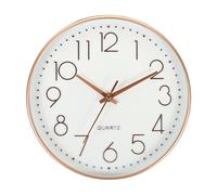 10" Orologio Parete,Batteria Funzionato Silenzioso per Casa,Bianco Oro