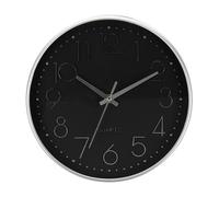 10" Orologio Parete,Batteria Funzionato Silenzioso per Casa,Nero Argento