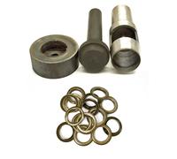 10 Ottone Occhiello Con Rondella 30mm 40mm Rotondo & Foro Punzone Setter Tool