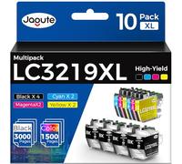 10 Pacchetti Cartucce Stampante LC3219XL Compatibile con Brother LC3219XL LC3217 Multipack per Brother J6530DW MFC-J5730DW MFC-J5330DW MFC-J5335DW MFC-J6935DW MFC-J6930DW (Nero Ciano Magenta Giallo)