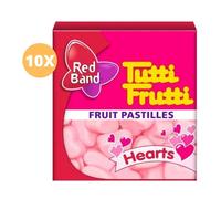 10 Pacchetti X Pastiglie Tutti Frutti Candy Hearts 18 Grammi توتي فروتي قلوب