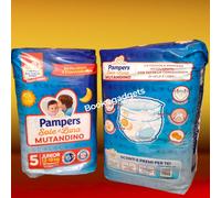 10 Pacchi (140 Mutandine) Pampers Sole e Luna Mutandino Pannolino Tg. 5 12-18Kg