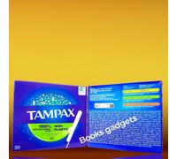 10 Pacchi (200 Tamponi) TAMPAX Super No Plastic Assorbenti Int Applicat. Cartone