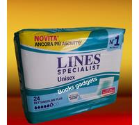 10 Pacchi (240 Pannoloni) Lines Specialist Unisex Rettangolari Plus Perdite Urin