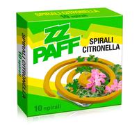 10 PACCHI SPIRALI ANTIZANZARE CITRONELLA ZZ PAFF - 100 SPIRALI TOTALI