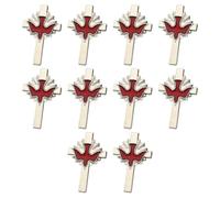 10 Pacco Spilla Con Simbolo Della Pace Dettaglio A Forma Crocifisso Per Riunioni Lavoro Commemorative Da Indossare Tutti I Giorni. Classica Dettaglio Crocifisso E