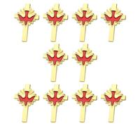 10 pacco Spilla con simbolo della pace Spilla con dettaglio a forma crocifisso per riunioni lavoro commemorative Indossare tutti i giorni Spilla con della pace