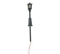 10-Pack 1:100 Scale Modello Ferroviario Luci Pre-Wired LED | Struttura in plastica ABS, finitura resistente alle intemperie, design dettagliato del lampione, facile da verniciare