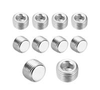 10 Pack 1/16 1/8 1/4 3/8 1/2 3/4 1 BSPT NPT Male Thread Hex Socket Allen Pipe Stainless Steel SS304 BIANMTSW(BSPT,1/8")