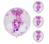 10 Pack 12 Inch Latex Balloons | Transparent Crown Birthday Party Decorations/Princess Themed | for & Adults Celebrations | 5 Colors with Ribbons (Pink 1 year old)