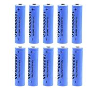 10-Pack 3.7V 18000mAh Batterie Ricaricabili Agli Ioni Di Litio Compatibili Con Torce Elettriche Lampade Frontali Ventilatori Rasoi Microfoni E Altri Dispositivi