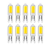 10-pack G9 2W Lampadine LED, Lampadine Alogene G9 da 25W, G9 2W COB LED Lampadine a Risparmio Energetico, Copertura in Vetro Trasparente, 6000K Bianco Freddo, 360 Grado, AC 220-240V, Non Dimmerabile