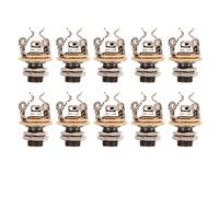 10 Pack Guitar Mono Jack | Standard Metal Jack for Electric Guitars/Bass/Pedalboards | Stable Connection, Easy Install | 10 Pcs Electric Guitar Accessory