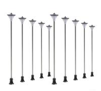 10 Pack Ho Scala Bianco Led Lampade Strada 1:100 Model Railway | Lampada all'aperto miniatura per le scene, Lampioni stradali bianche della scala di Ho, lampada del giardino per il paesaggio