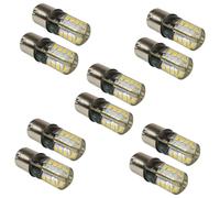 10-Pack HQRP 3W BA15s Base 32 LED SMD2835 Lampadina Cool Bianco 6000-7000K 250