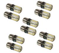 10-Pack HQRP 3W BA15s Base 32 LED SMD2835 Lampadina per Auto Moto Camion Trailer