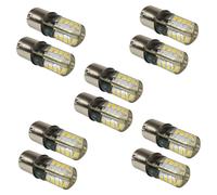 10-Pack HQRP BA15s Base 32 LED Lampadina per 93 1073 1093 1129 1141 1156