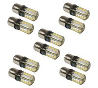 10-Pack HQRP BA15s Base 32 LED Lampadina per 93 1073 1093 1129 1141 1156