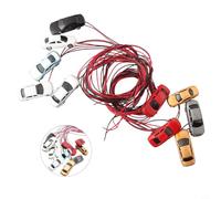 10-Pack Light-Up Wagons 1:200 Kit plastica | Corpo in plastica, precisione in scala 1:200, colori vivaci casuali, si adatta a curve strette, facile da installare