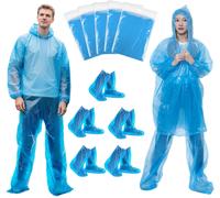 10-PACK Mantello Antipioggia Monouso Impermeabile Per Adulti