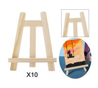 10 Pack Mini Display In Legno Cavalletto, In Legno Naturale Treppiedi Del