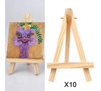 10 Pack Mini Display In Legno Cavalletto, In Legno Naturale Treppiedi Del