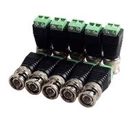 10-Pack Morsetti a vite coassiale Cat5 a BNC Maschio Video Balun Connettore