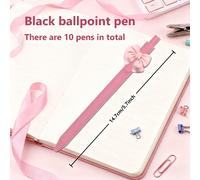 10-Pack Penne a Sfera con - Retrattili 0.5mm, Scrittura , Design con , Rosa, Ideali per Scuola, Ufficio, e Regali, Strumenti di Scrittura per la Scuola | Design Giocoso | Articoli a Tema Rosa