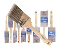 10 Pack Pro-Grade Premium Wall/Trim House Paint Brush Set Great for Professional Painter and Home Owners Painting Brushes for Cabinet Decks Fences Interior Exterior & Commercial Paintbrush.
