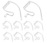 10-Pack Replacement Acoustic Coil Tube Walkie Talkie Earpieces for Baofeng Motorola Kenwood Retevis Midland Two Way Radios Headset Secret Spy Game Earpiece