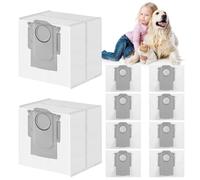 10 Pack Sacchetti per Roborock Q5 Pro+/Q5 Max+/S8 Pro Ultra/S8+/S7 MaxV Ultra/Q7 Max+/Q8 Max+/Q7 M5+/L5+/Q10 S5+/Q10 X5+ Robot Aspirapolvere,3.6L Grande Capacità Dust Bag