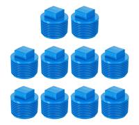 10-Pack Tappo Filettato Maschio PVC, per BSPT1 Filettatura Maschio [Blu]