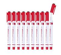 10-Pack Ultra-Fine Tip Dry Erase Markers - 0,5 mm Washable Pens with Eraser | 5,51" x 0,43" Ogni lunghezza (14 x 1,1 cm, 0,5 mm Fine Tip, 78 g Total Weight), 10 pezzi, PP Body with Built-in Cap