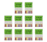 10 Packs Dentale Endo K-FILES 25MM Stainless Steel Root Canal K File Hand use