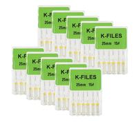 10 Packs Dentale Endo K-FILES 25MM Stainless Steel Root Canal K File Hand use