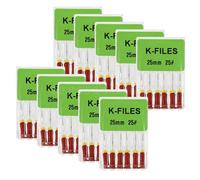 10 Packs Dentale Endo K-FILES 25MM Stainless Steel Root Canal K File Hand use