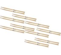 10 Paia Bacchette XDrum 5B Wood Tip (testa in legno rotonda, lunghezza: ca. 405 mm)