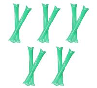10 Paia Bastoni Gonfiabili per Tifo Verdi, Bastoncini Rumorosi 60x10cm per Stadio, Calcio e Feste, Kit Tifosi Professionali con Spessore Rinforzato per Massima Resistenza