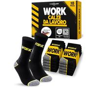 10 Paia Calze da Lavoro Uomo Cotone Rinforzate WORK Socks